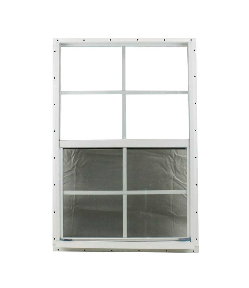 24" x 36" White Flush Shed Window with Safety Glass