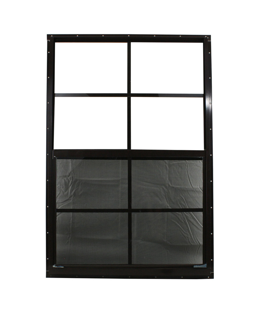 24" x 36" Brown J-Channel Shed Window with Safety Glass