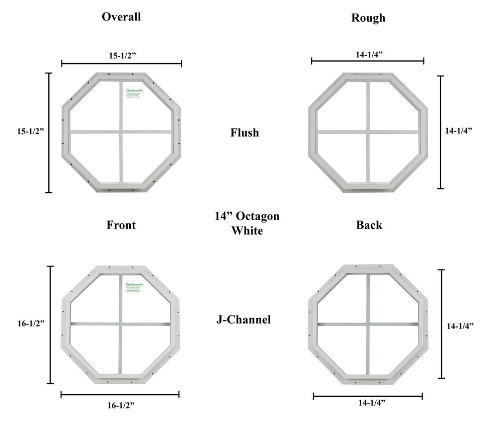 Octagon Window, 14 inch octagon, DIY Projects, Shed Windows and More
