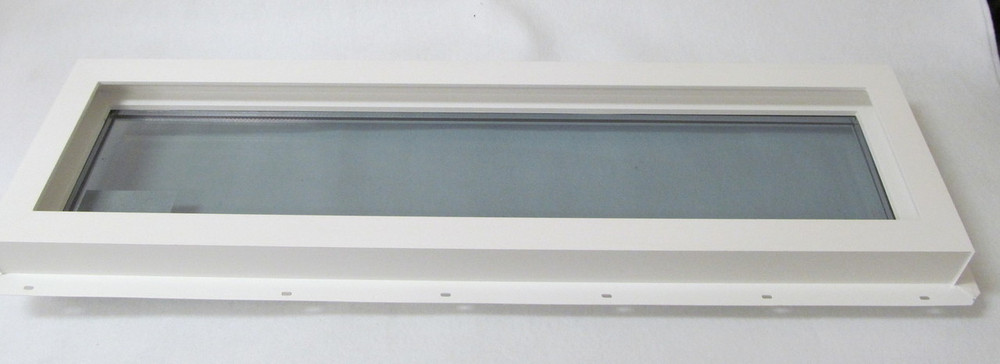 10" x 36" Transom Double Pane Tempered Low-E Clear PVC Window