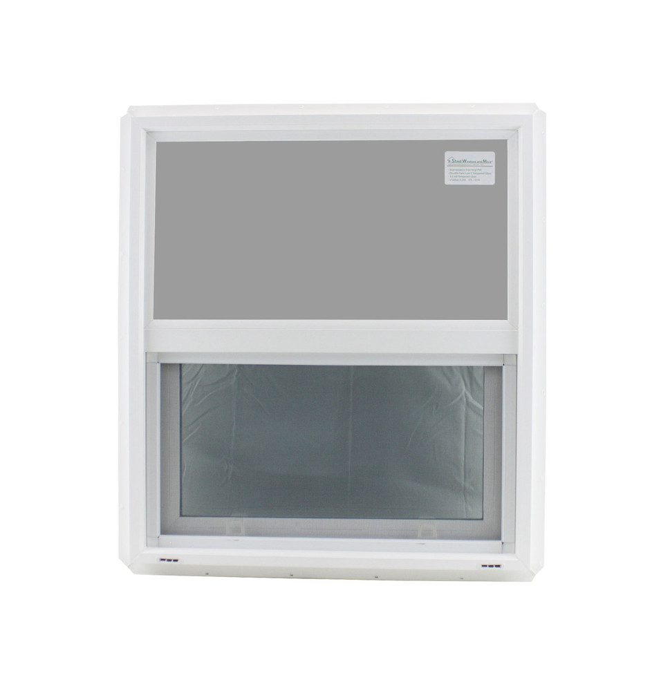 24" x 27" Double Pane Safety/Tempered Glass Low-E PVC Frame