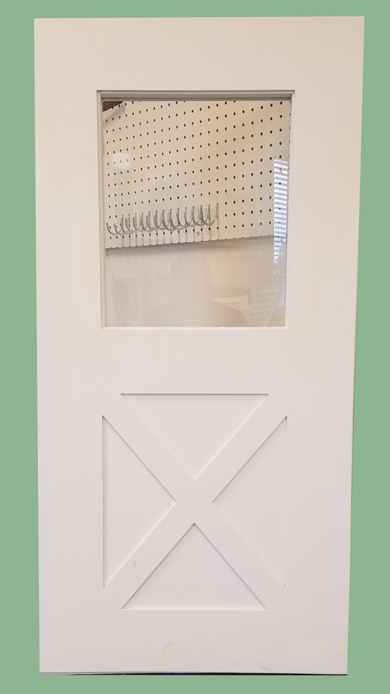 Shed Windows and More 24" x 48" Playhouse Door - Barn Style with Window