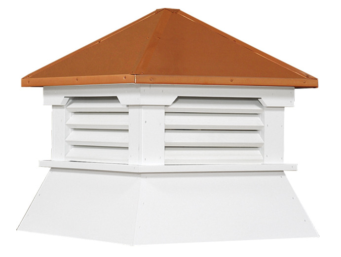 25" Vinyl Vented Cupola with Hip Roof Shed Windows and More, Inc.