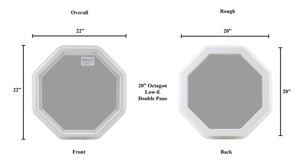 octagon windows in vinyl with aperture