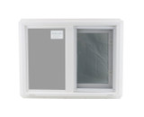 Horizontal Slider 24" x 18" Double Pane Tempered Clear Glass Low-E PVC Window Horizontal Slider 24" x 18" Double Pane Tempered Clear Glass Low-E PVC Window