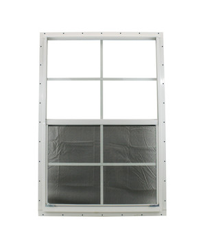 24" x 36" White J-Channel Shed Window with Safety Glass