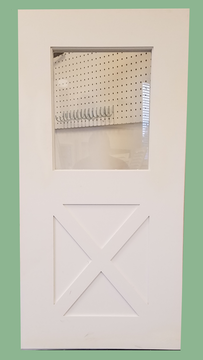 Shed Windows and More 24" x 48" Playhouse Door - Barn Style with Window