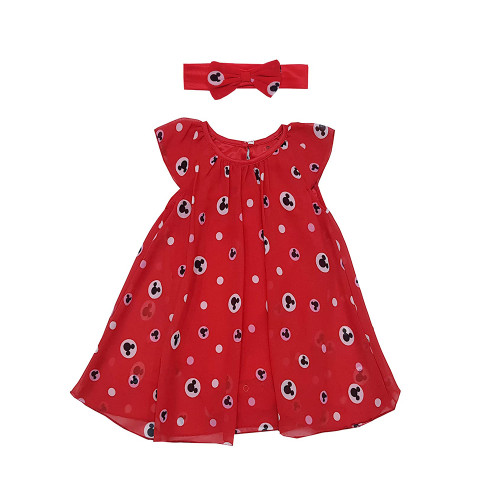 Dew Drops Dungaree Style Frock With Short Sleeves Tee & Bloomer