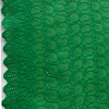 Trident Embroidered Cotton in Kelly Green