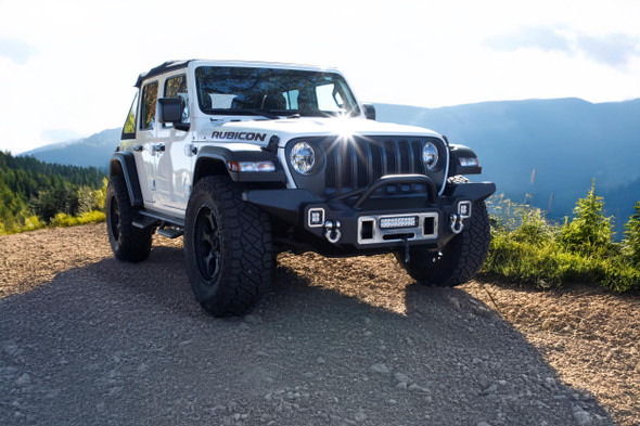 2018 - 2023 Jeep Wrangler Winch Front Bumper - 10" Light Bar Compatible