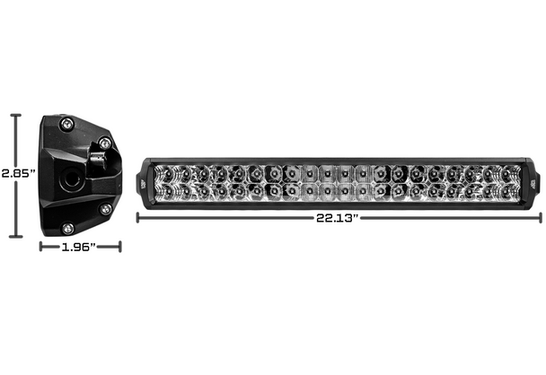 20" Dual Row LED Light Bar Dimensions