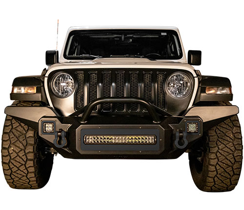 Jeep Wrangler Front Bumper with 20 inch Lightbar