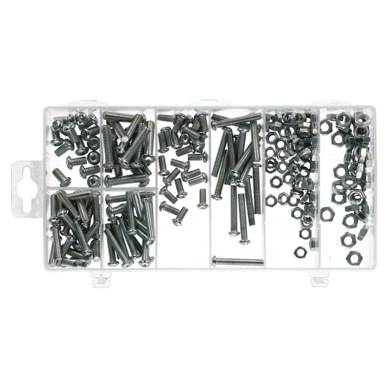 100pc Nut And Bolt Set 6mm Thread (M6 x 1.0) Various Length 30-100mm Bolts - 5