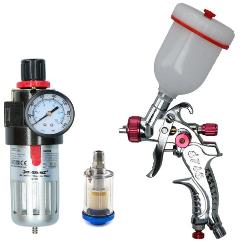 Air Spray Gun Cleaning Kit, 23pc Airbrush Gravity Paint Mini HVLP Detail  Set