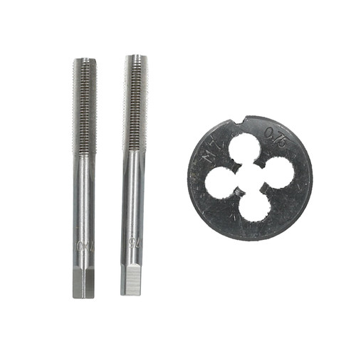 M8 x 1.25mm Metric Tap Set Tungsten Steel Taper and Plug Thread Cutter TD025 