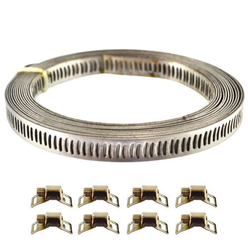 35pc Stainless Steel Hose Clamp Set Jubilee Clips with Nut Screwdriver TZ HW039 