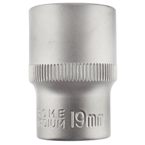 17mm 1/2" Dr Socket Super Lock Metric Shallow CRV Knurl Grip 6 Point TE798
