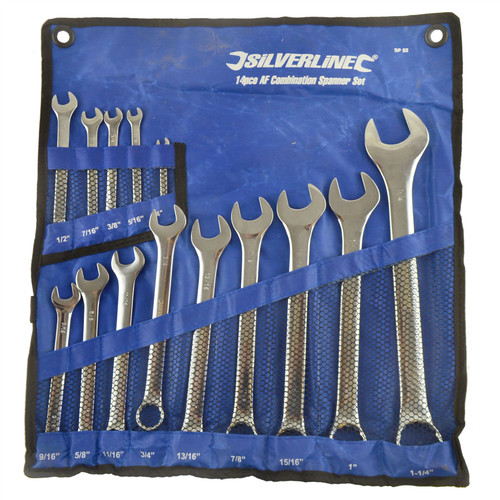 Combination Spanner Set of 9 Imperial 1/4 to 3/4in AF Britool Expert 