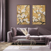 Golden Bloom I & II Prints on Canvas
