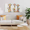 The Herd Print on Canvas with Hand Painted Detail - 120 x 60 x 3.5cm