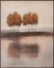 Rusty Reflection I Hand Painted Oil on Canvas with Walnut Frame - 82.5 x 102.5 x 4.5cm