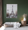 Paris Morning Hand Painted Oil on Canvas with Champagne Frame - 92.5 x 122.5 x 4.5cm