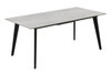 Bruno Extension Dining Table with Black Legs & Melamine Table Top