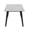 Bruno Extension Dining Table with Black Legs & Melamine Table Top