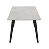 Bruno Extension Dining Table with Black Legs & Melamine Table Top