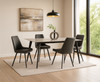 Bruno Extension Dining Table with Juliana Chairs in Dark Grey
