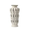 Multi-Leaf Large Ceramic Vase - 16.5 x 16.5 x 34.5cm