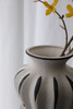 Multi-Leaf Ceramic Vases in Ivory & Black
