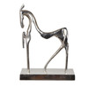 Horse Walking Aluminium Sculpture - 27 x 10 x 38cm