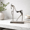 Horse Walking Aluminium Sculpture - 27 x 10 x 38cm