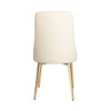 Alora Dining Chair in Cream PU & Cream Woven Fabric
