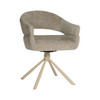 Trivoli Ivory Dining Chair with Smoke Grey Upholstery
