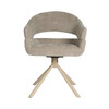 Trivoli Ivory Dining Chair with Smoke Grey Upholstery