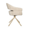 Trivoli Ivory Dining Chair with Oatmeal Fabric Upholstery