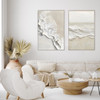 At the Edge II Hand Painted Canvas with Champagne Frame - 82 x 122 x 4cm