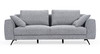 Stella 3 Seater Sofa in Warm Grey Fabric Upholstery