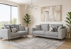 Stella 3+2 Sofa in Warm Grey Fabric Upholstery