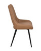 Artiss Dining Chair in Caramel PU with Black Tapered Metal Legs