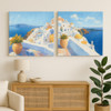 Santorini I & II Prints on Canvas