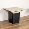 Exception Lamp Table with Sintered Stone Top & Black Oak Veneer Base