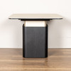 Exception Lamp Table with Sintered Stone Top & Black Oak Veneer Base
