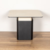 Exception Lamp Table with Sintered Stone Top & Black Oak Veneer Base