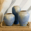 Terita Ceramic Vases in Blue & Ivory