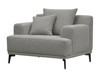 Coco Armchair in Grey Fabric Upholstery