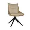 Paris Dining Chair with Beige Fabric on Front & Beige PU on Rear