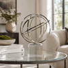 Your World Silver Statue on Glass Base -27 x 19cm